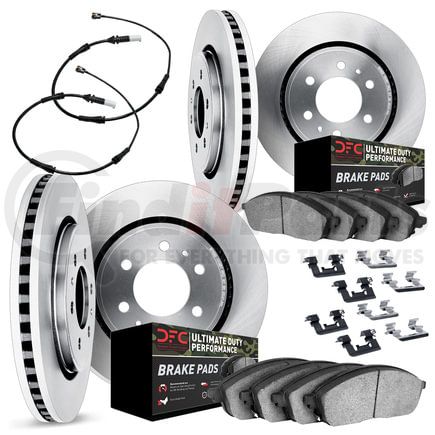 Dynamic Friction Company 6424-47003 Brake Rotor- HD Brake Pad - Hardware and Sensor