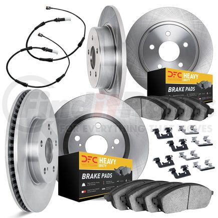 Dynamic Friction Company 6224-40009 Brake Rotor- HD Brake Pad - Hardware and Sensor