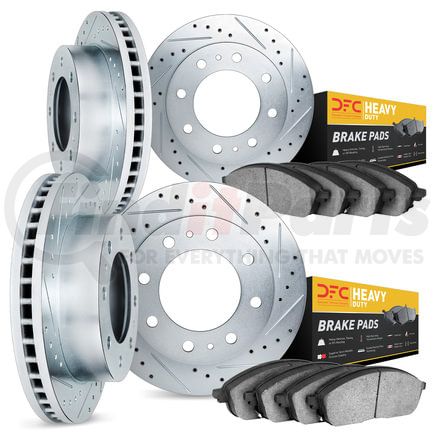 Dynamic Friction Company 7204-99089 Brake Rotor - Drilled & Slotted - Silver- HD Brake Pad