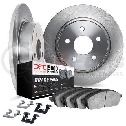 Dynamic Friction Company 6512-40478 Brake Rotor with 5000 Brake Pads and Hardware Kit