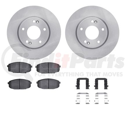 Dynamic Friction Company 6512-03337 Brake Rotor with 5000 Brake Pads and Hardware Kit