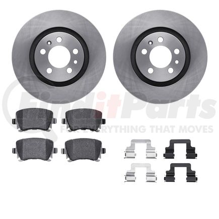 Dynamic Friction Company 6512-74332 Brake Rotor with 5000 Brake Pads and Hardware Kit