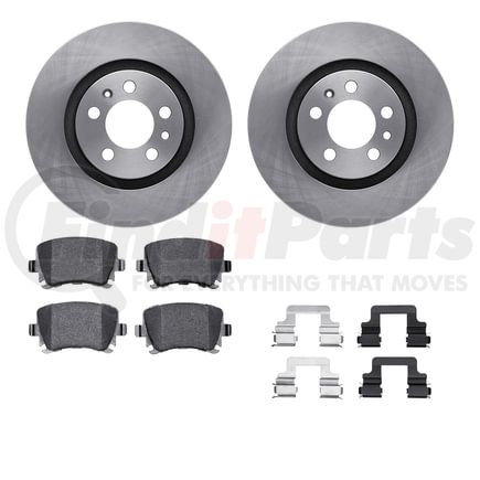 Dynamic Friction Company 6512-74331 Brake Rotor with 5000 Brake Pads and Hardware Kit
