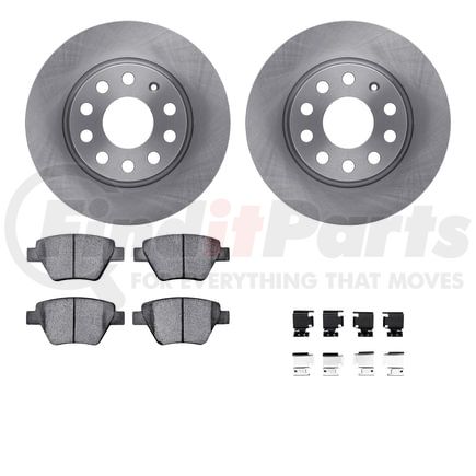 Dynamic Friction Company 6512-74352 Brake Rotor with 5000 Brake Pads and Hardware Kit