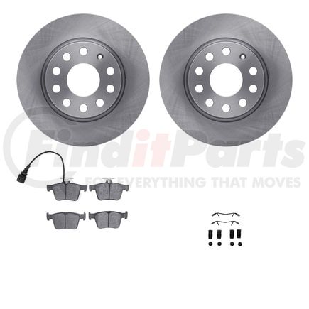 Dynamic Friction Company 6512-74356 Brake Rotor with 5000 Brake Pads and Hardware Kit