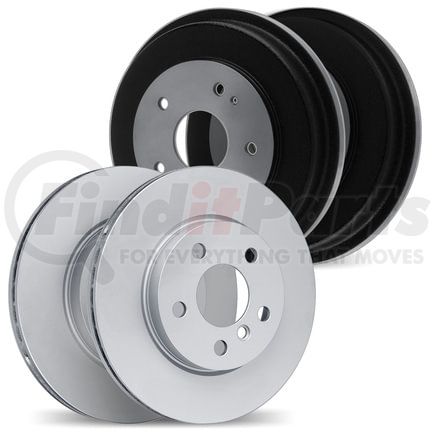 Dynamic Friction Company 9004-74012 Brake Rotors and Drums - Hi-Carbon