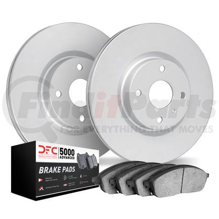 Dynamic Friction Company 9502-84002 Hi-Carbon Alloy GEOMET Coated Rotors w/5000 Brake Pads