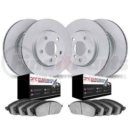 Dynamic Friction Company 9604-63015 GEOMET Rotors with 5000 Euro Ceramic Brake Pads