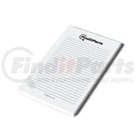 FinditParts FIP-NOTEPAD 5” x 8” White Notepad with Black-Lined Paper, 100 sheets