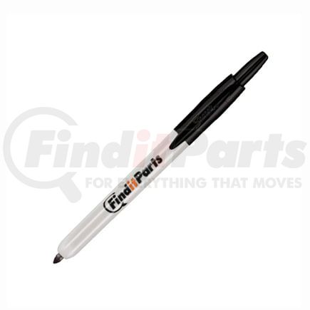 FinditParts FIP-SHARPIE-BLACK Black Sharpie Clickable Pen with Pocket Clip