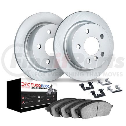 Dynamic Friction Company 9612-27000 GEOMET Rotors with 5000 Euro Ceramic Brake Pads includes Hardware