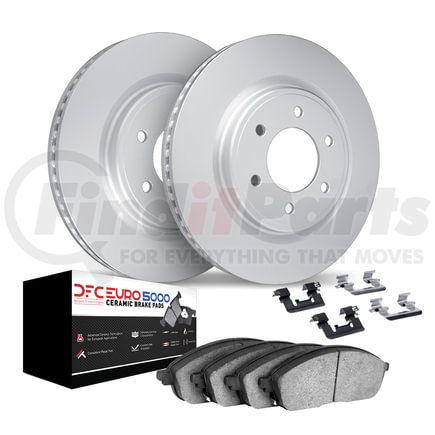 Dynamic Friction Company 9612-47006 GEOMET Rotors with 5000 Euro Ceramic Brake Pads includes Hardware