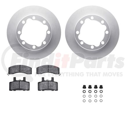 Dynamic Friction Company 4212-40106 GEOSPEC Coated Rotor- HD Brake Pad - Hardware