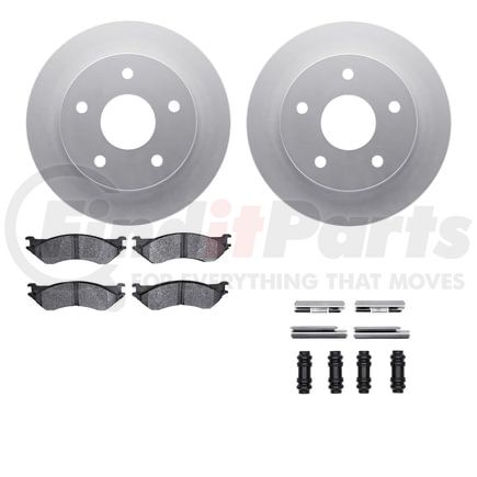 Dynamic Friction Company 4212-40128 GEOSPEC Coated Rotor- HD Brake Pad - Hardware