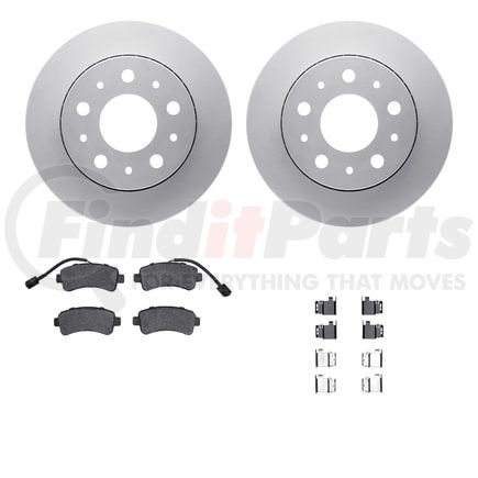 Dynamic Friction Company 4212-40158 GEOSPEC Coated Rotor- HD Brake Pad - Hardware