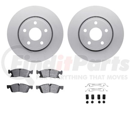 Dynamic Friction Company 4212-42002 GEOSPEC Coated Rotor- HD Brake Pad - Hardware