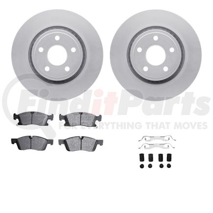 Dynamic Friction Company 4212-42004 GEOSPEC Coated Rotor- HD Brake Pad - Hardware