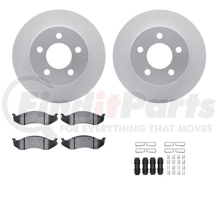 Dynamic Friction Company 4212-42073 GEOSPEC Coated Rotor- HD Brake Pad - Hardware