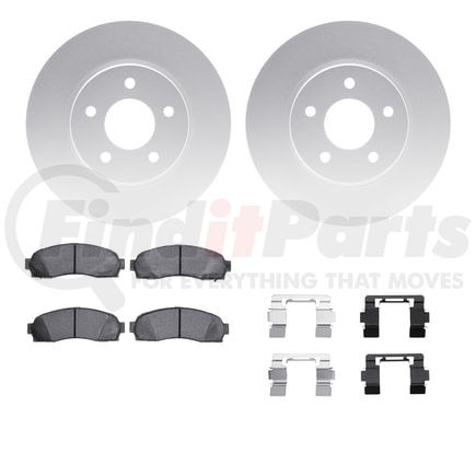 Dynamic Friction Company 4212-47107 GEOSPEC Coated Rotor- HD Brake Pad - Hardware