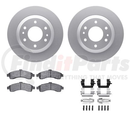 Dynamic Friction Company 4212-48014 GEOSPEC Coated Rotor- HD Brake Pad - Hardware