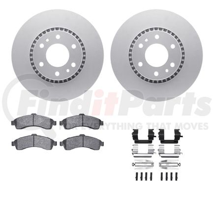 Dynamic Friction Company 4212-48015 GEOSPEC Coated Rotor- HD Brake Pad - Hardware