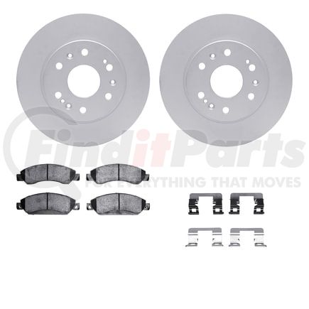 Dynamic Friction Company 4212-48017 GEOSPEC Coated Rotor- HD Brake Pad - Hardware
