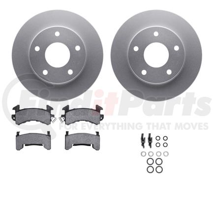 Dynamic Friction Company 4212-48080 GEOSPEC Coated Rotor- HD Brake Pad - Hardware