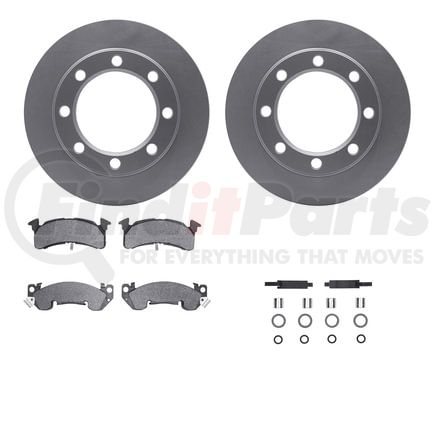 Dynamic Friction Company 4212-48148 GEOSPEC Coated Rotor- HD Brake Pad - Hardware