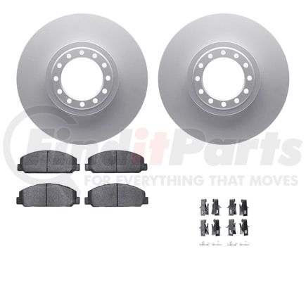 Dynamic Friction Company 4212-48152 GEOSPEC Coated Rotor- HD Brake Pad - Hardware