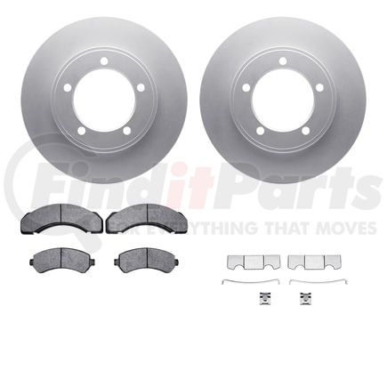 Dynamic Friction Company 4212-48150 GEOSPEC Coated Rotor- HD Brake Pad - Hardware