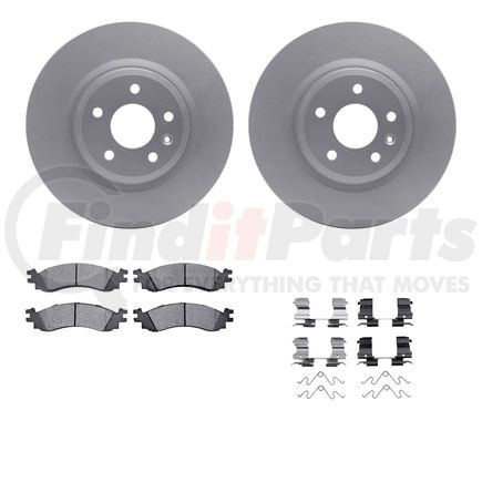Dynamic Friction Company 4212-54004 GEOSPEC Coated Rotor- HD Brake Pad - Hardware