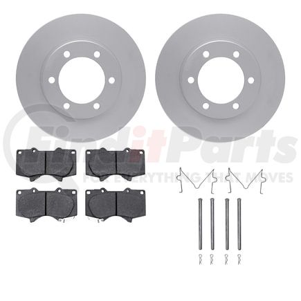 Dynamic Friction Company 4212-76002 GEOSPEC Coated Rotor- HD Brake Pad - Hardware