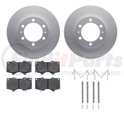 Dynamic Friction Company 4212-76004 GEOSPEC Coated Rotor- HD Brake Pad - Hardware
