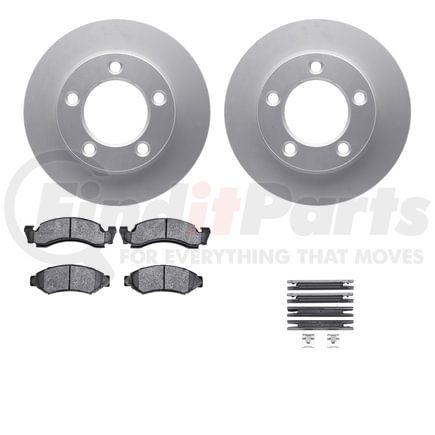 Dynamic Friction Company 4212-99106 GEOSPEC Coated Rotor- HD Brake Pad - Hardware