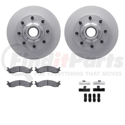 Dynamic Friction Company 4212-99114 GEOSPEC Coated Rotor- HD Brake Pad - Hardware