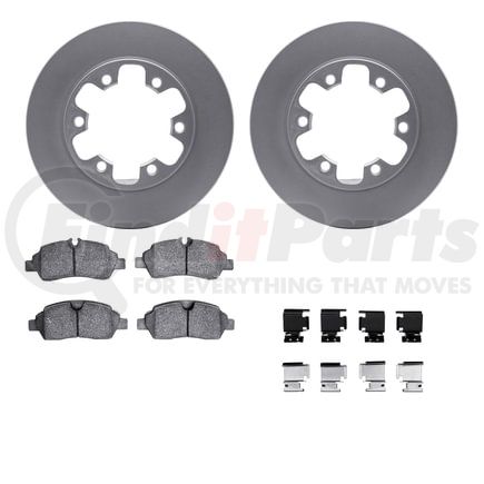 Dynamic Friction Company 4212-99224 GEOSPEC Coated Rotor- HD Brake Pad - Hardware