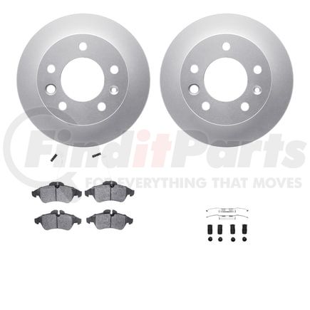 Dynamic Friction Company 4222-40003 GEOSPEC Coated Rotor- HD Brake Pad - Hardware and Sensor