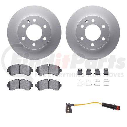 Dynamic Friction Company 4222-40012 GEOSPEC Coated Rotor- HD Brake Pad - Hardware and Sensor