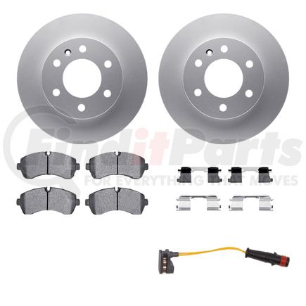 Dynamic Friction Company 4222-40011 GEOSPEC Coated Rotor- HD Brake Pad - Hardware and Sensor