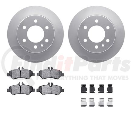 Dynamic Friction Company 4222-40014 GEOSPEC Coated Rotor- HD Brake Pad - Hardware and Sensor
