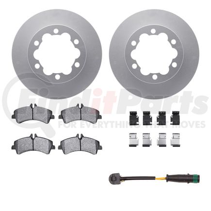 Dynamic Friction Company 4222-63110 GEOSPEC Coated Rotor- HD Brake Pad - Hardware and Sensor