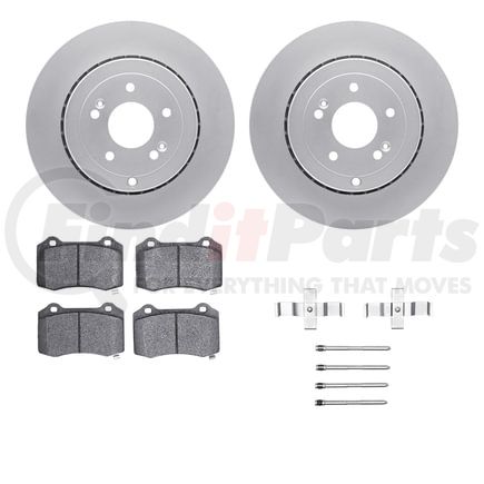 Dynamic Friction Company 4412-03001 GEOSPEC Coated Rotor- HD Brake Pad - Hardware