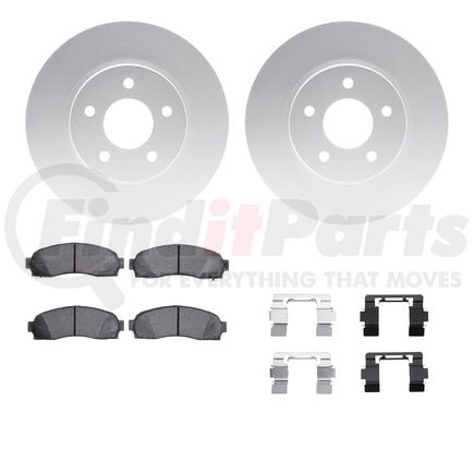 Dynamic Friction Company 4412-47006 GEOSPEC Coated Rotor- HD Brake Pad - Hardware