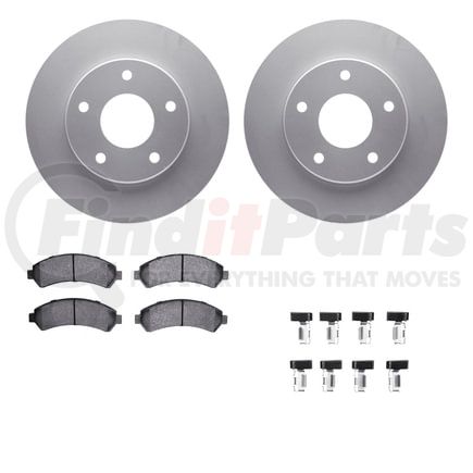 Dynamic Friction Company 4412-48011 GEOSPEC Coated Rotor- HD Brake Pad - Hardware