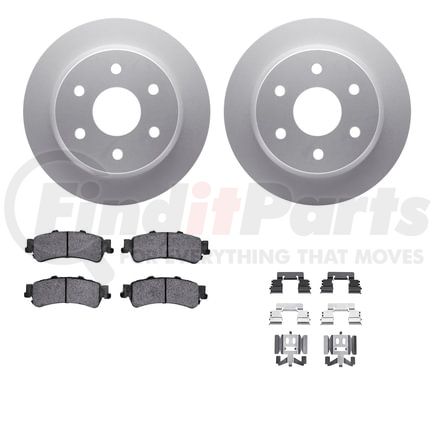 Dynamic Friction Company 4412-48014 GEOSPEC Coated Rotor- HD Brake Pad - Hardware