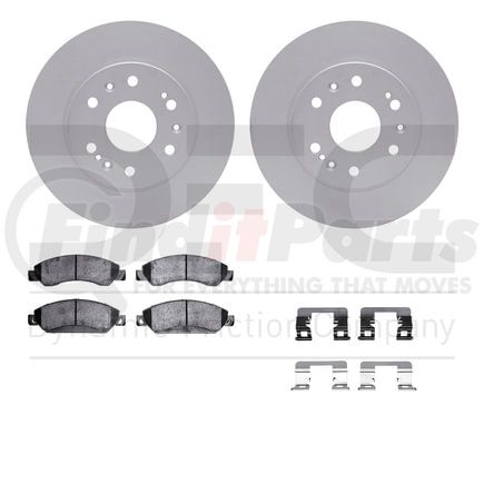 Dynamic Friction Company 4412-48023 GEOSPEC Coated Rotor- HD Brake Pad - Hardware