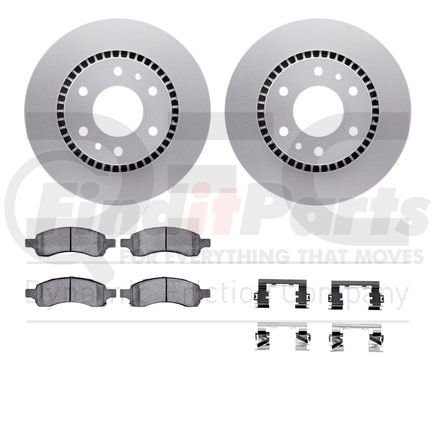 Dynamic Friction Company 4412-48026 GEOSPEC Coated Rotor- HD Brake Pad - Hardware