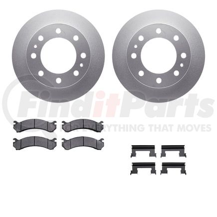 Dynamic Friction Company 4412-48025 GEOSPEC Coated Rotor- HD Brake Pad - Hardware