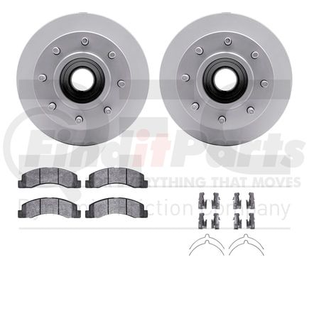 Dynamic Friction Company 4412-54026 GEOSPEC Coated Rotor- HD Brake Pad - Hardware