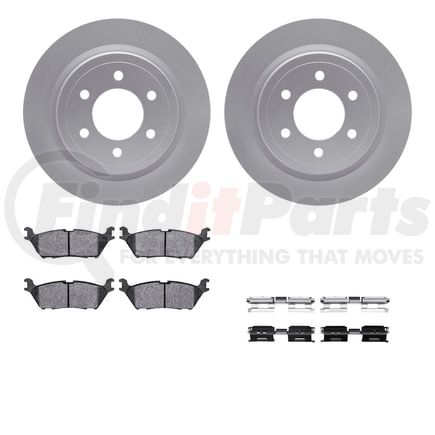 Dynamic Friction Company 4412-54080 GEOSPEC Coated Rotor- HD Brake Pad - Hardware